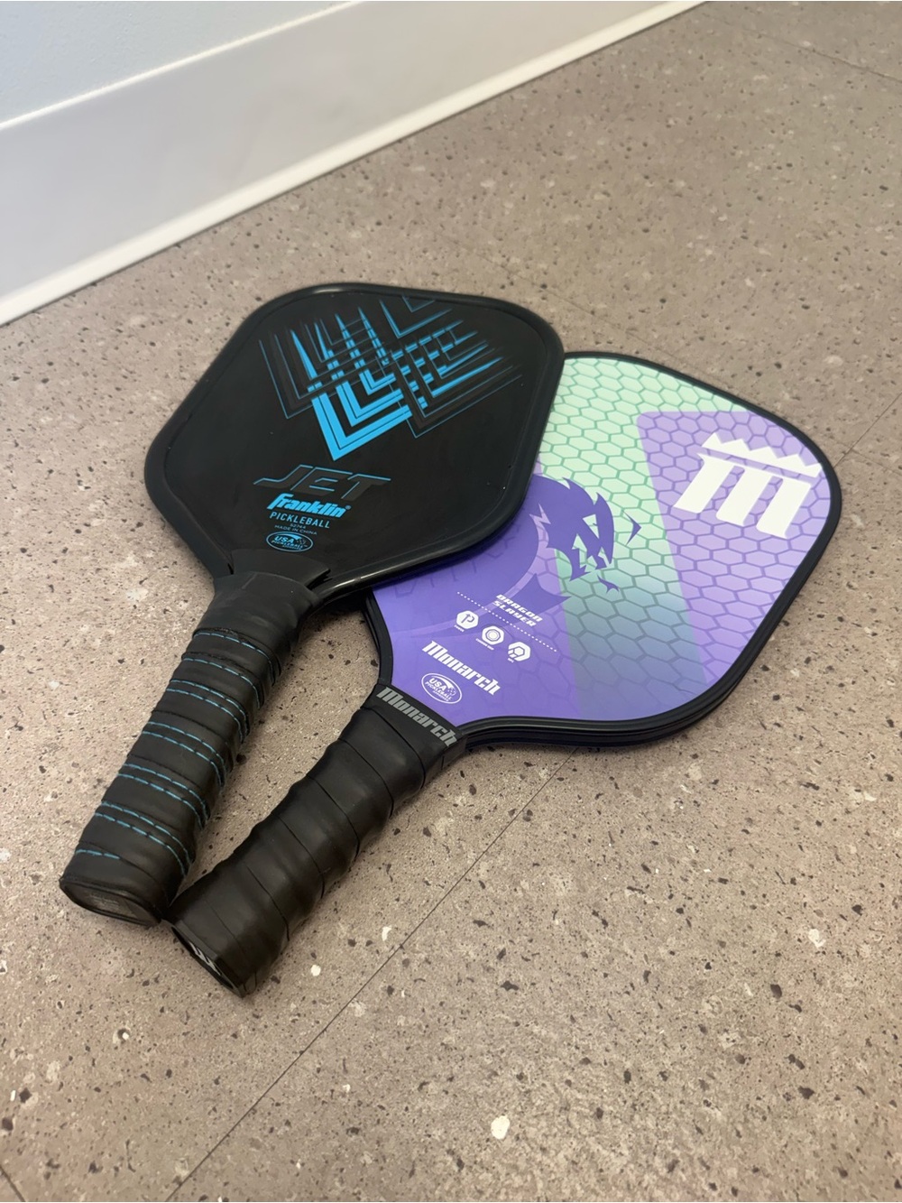 Pickleball Set: Monarch & Franklin Paddles, Case, and Balls